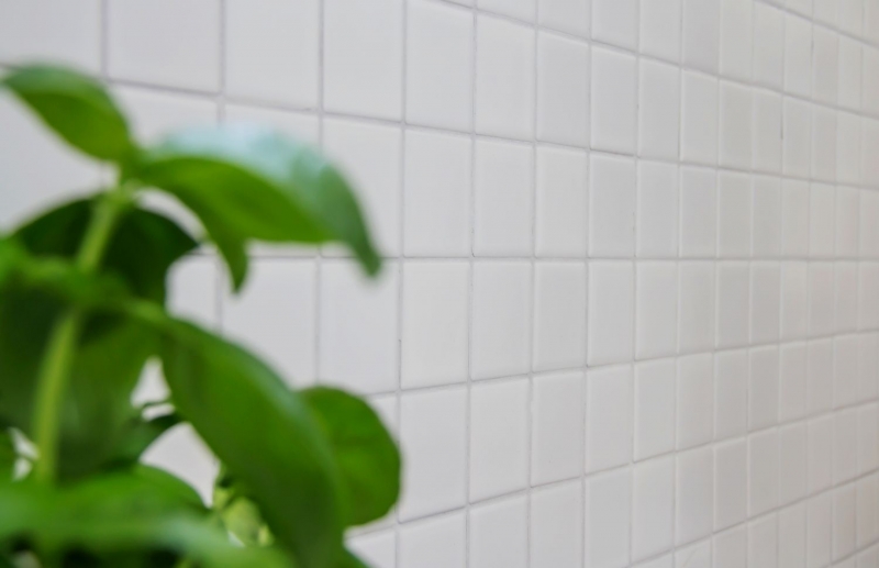Hand pattern mosaic tile ceramic white matt tile mirror bathroom wall MOS16B-0111_m