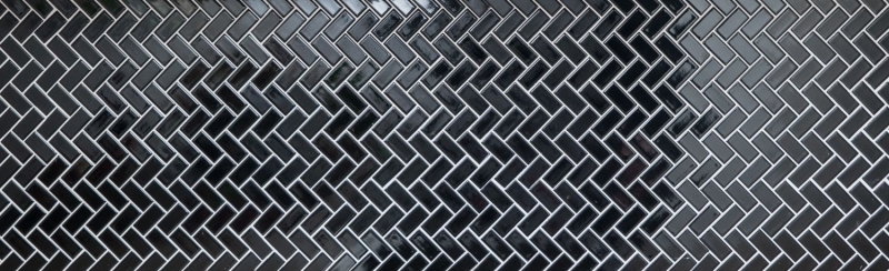 Hand pattern mosaic tile ceramic herringbone black glossy mosaic tile floor tile MOS24-CHB6BG_m