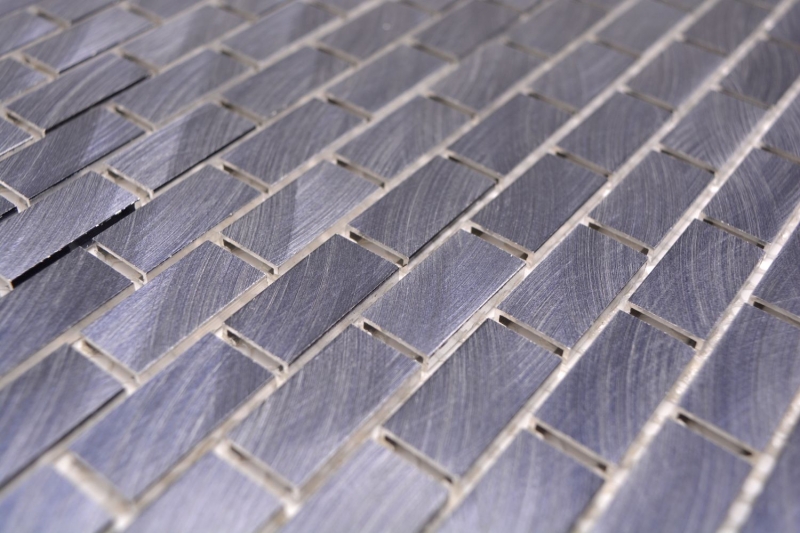 Hand pattern mosaic tile aluminum brick aluminum black tile backsplash kitchen MOS48-0304_m