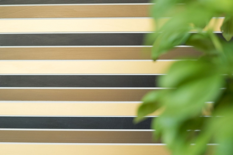 Hand pattern mosaic tile aluminum rods aluminum black bronze gold tile backsplash kitchen MOS49-B301_m