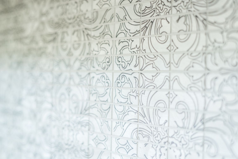 Hand pattern mosaic tile aluminum rectangle aluminum silver tile mirror kitchen MOS49-C101D_m
