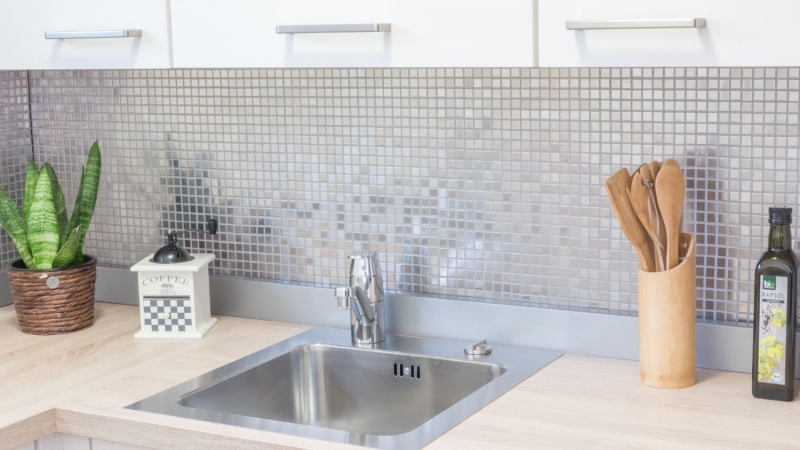 Hand pattern mosaic tile stainless steel silver silver steel brushed tile backsplash kitchen MOS129-CE15D_m