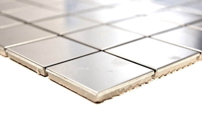 Hand pattern mosaic tile stainless steel silver silver steel brushed tile backsplash kitchenMOS129-48E_m