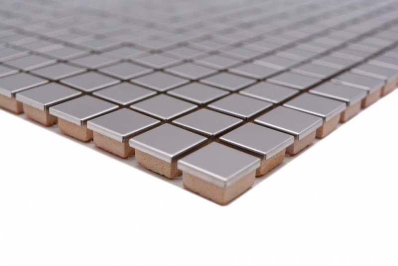 Hand pattern mosaic tile stainless steel silver silver steel glossy tile backsplash kitchen MOS129-15G_m
