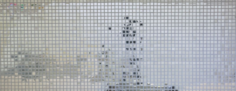 Hand pattern mosaic tile stainless steel silver silver steel glossy tile backsplash kitchen MOS129-15G_m