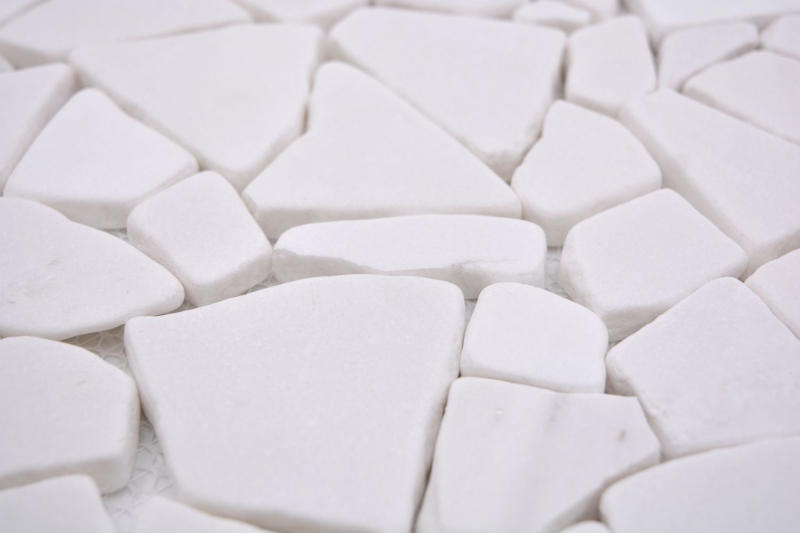 Hand sample mosaic tile marble natural stone quarry Ciot white MOS44-0102_m