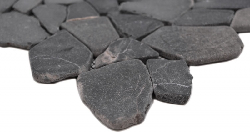 Hand-painted mosaic tile marble natural stone black quarry Ciot Neromarquina MOS44-30-120_m