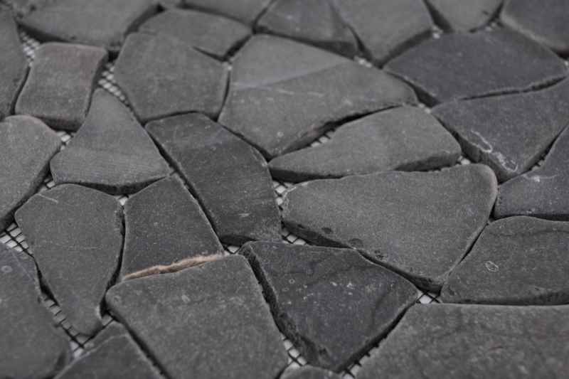 Hand-painted mosaic tile marble natural stone black quarry Ciot Neromarquina MOS44-30-120_m
