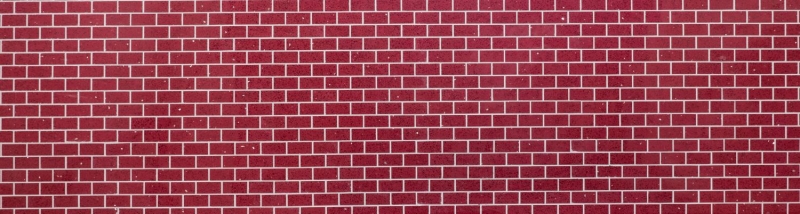 Hand-patterned mosaic tile mirror quartz composite artificial stone Brick Artificial red MOS46-ASMB4_m