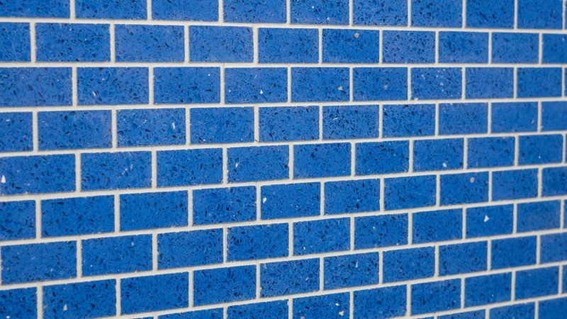 Hand-painted mosaic kitchen splashback quartz composite artificial stone Brick Artificial blue MOS46-ASMB5_m