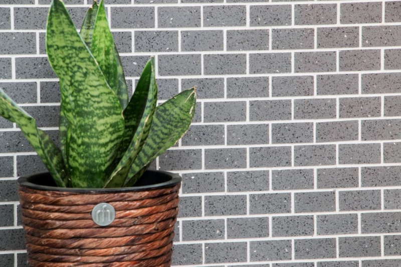 Hand-painted mosaic tile backsplash quartz composite artificial stone Brick Artifical gray MOS46-0204_m