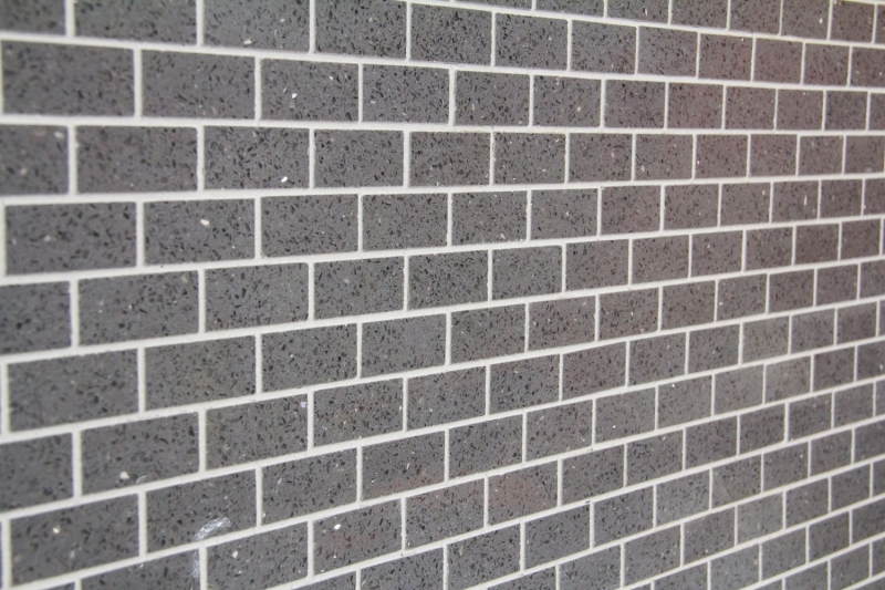 Hand-painted mosaic tile backsplash quartz composite artificial stone Brick Artifical gray MOS46-0204_m
