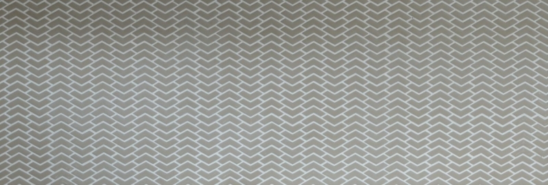 Hand-painted mosaic tile ECO Recycling GLASS Herringbone Enamel cream matt MOS140-HB33C_m