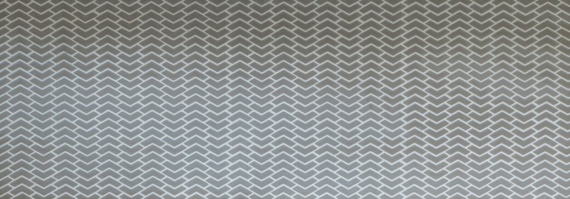Hand-painted mosaic tile ECO Recycling GLASS herringbone enamel gray-brown matt MOS140-HB35G_m