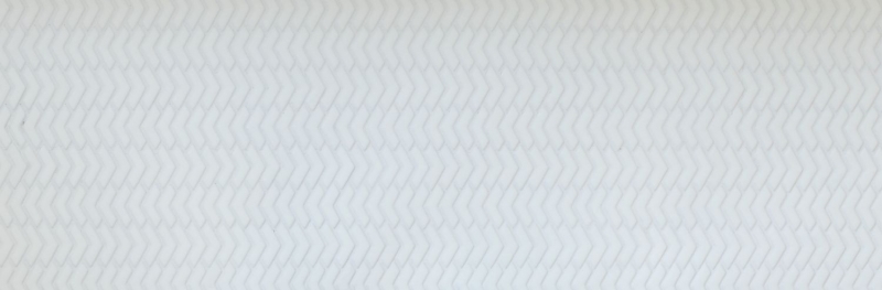 Hand-painted mosaic tile ECO Recycling GLASS Herringbone Enamel white matt MOS140-HB37W_m