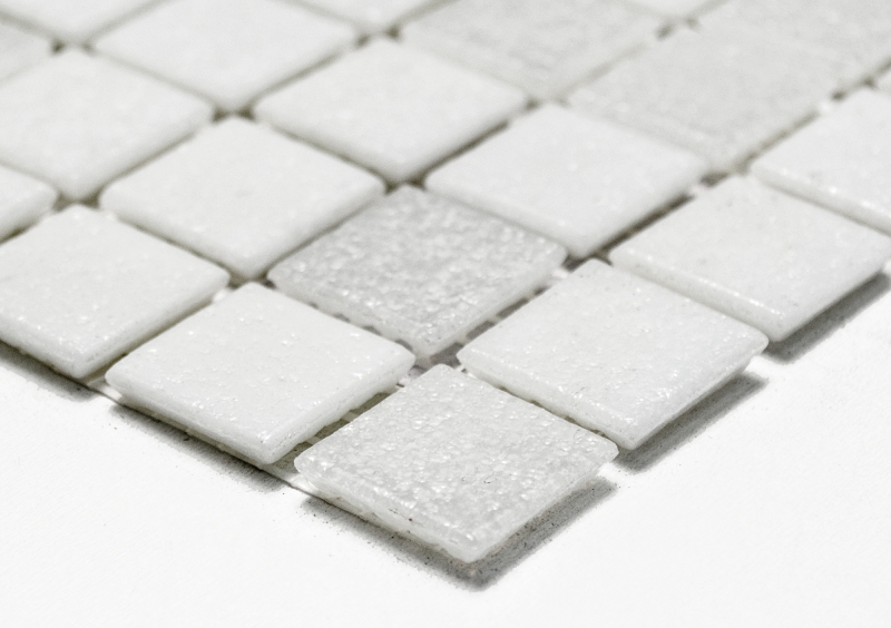 Hand sample mosaic tile glass white wall tile bathroom tile shower splashback tile mirror MOS52-0103_m