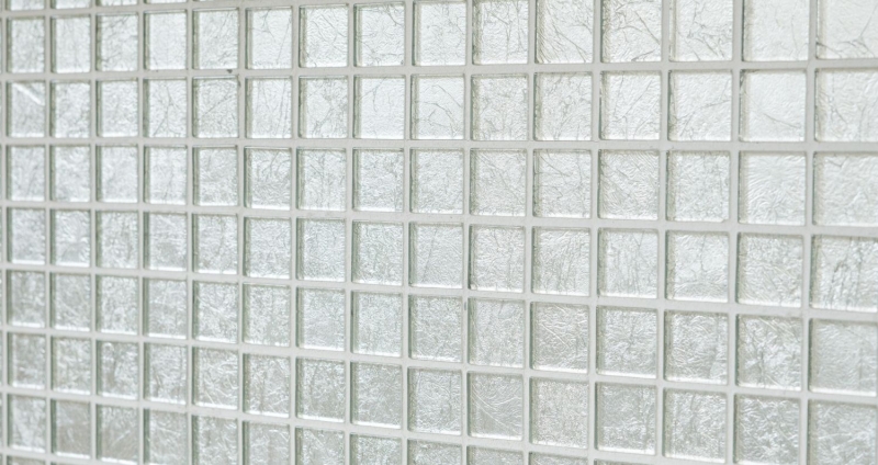 Hand-patterned mosaic tile Translucent glass mosaic Crystal silver structure BATH WC Kitchen WALL MOS68-4SB11_m