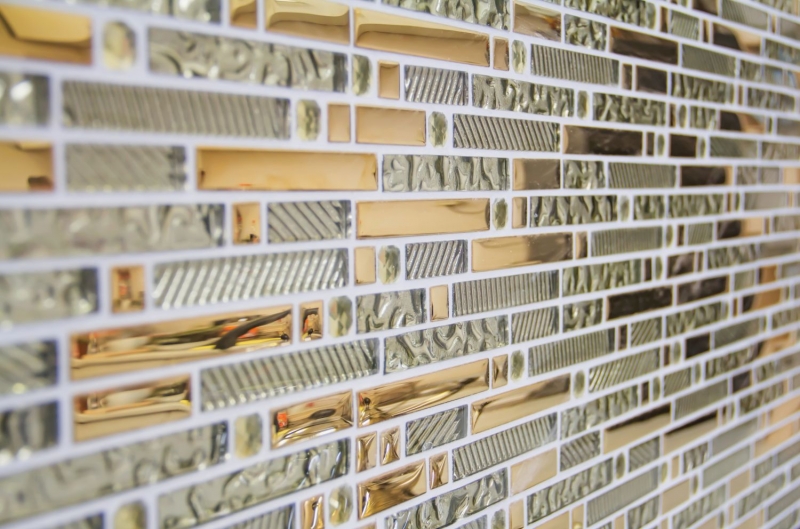 Hand-painted mosaic tile Translucent composite glass mosaic Crystal EP gold glass MOS86-0107_m