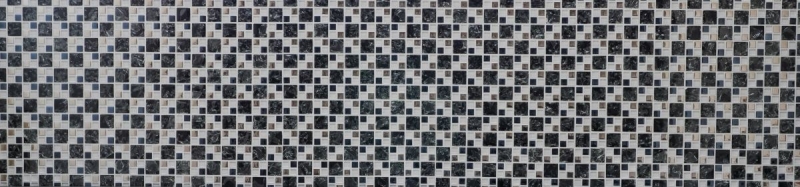 Hand-painted mosaic tile Translucent black silver Combination glass mosaic Crystal EP black clear silver MOS88-k1499_m
