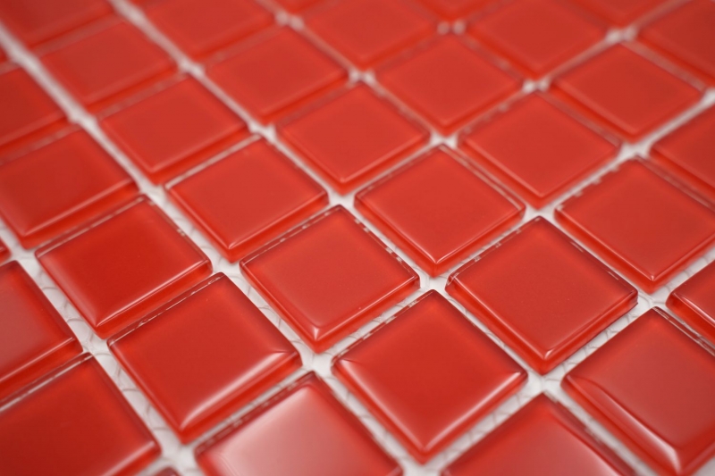 Hand-painted mosaic tile Tile backsplash Translucent red Glass mosaic Crystal red BATH WC Kitchen WALL MOS60-0904_m