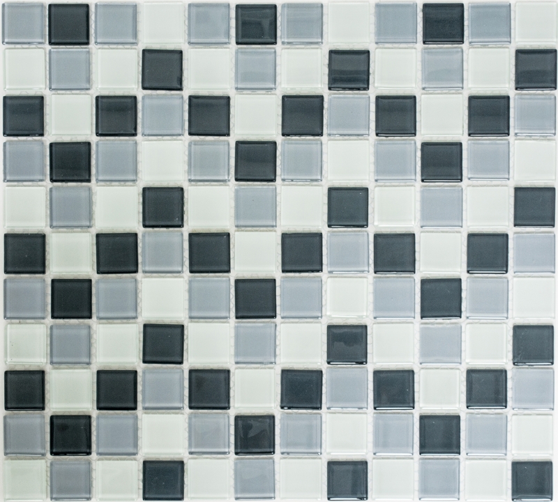 Hand-painted mosaic tile Translucent gray Glass mosaic Crystal gray BATH WC Kitchen WALL MOS62-0204_m