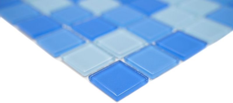 Hand-painted mosaic tile Translucent light blue Glass mosaic Crystal light blue BATH WC Kitchen WALL MOS62-0404_m