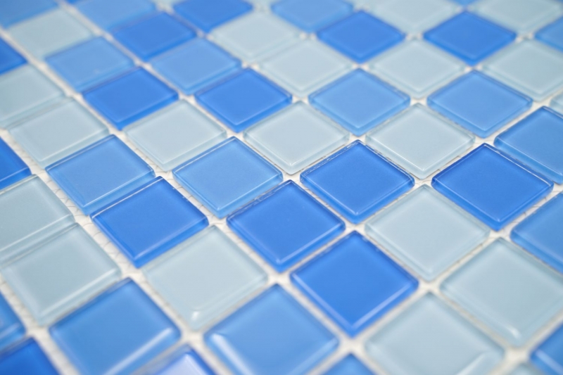 Hand-painted mosaic tile Translucent light blue Glass mosaic Crystal light blue BATH WC Kitchen WALL MOS62-0404_m