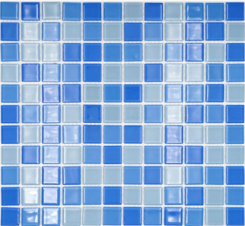 Hand-painted mosaic tile Translucent light blue Glass mosaic Crystal light blue BATH WC Kitchen WALL MOS62-0404_m