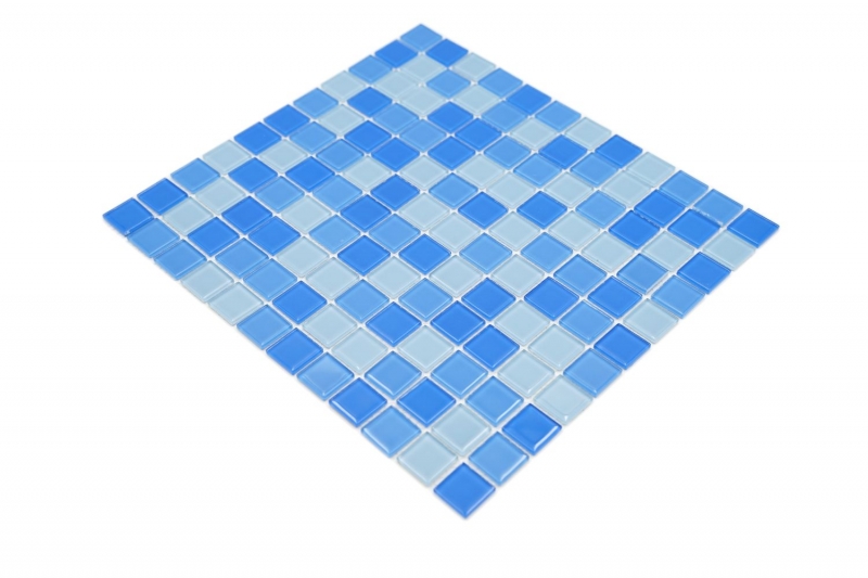 Hand-painted mosaic tile Translucent light blue Glass mosaic Crystal light blue BATH WC Kitchen WALL MOS62-0404_m