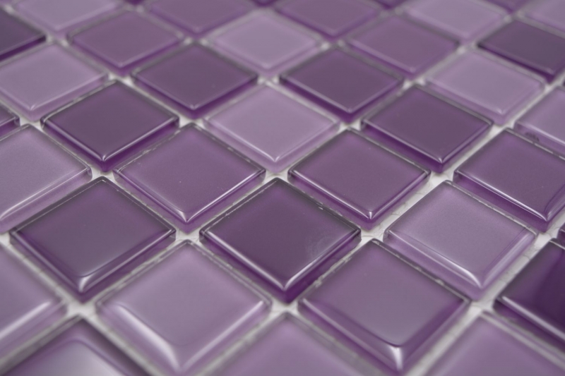 Hand-painted mosaic tile Translucent purple glass mosaic Crystal purple BATH WC Kitchen WALL MOS62-1104_m