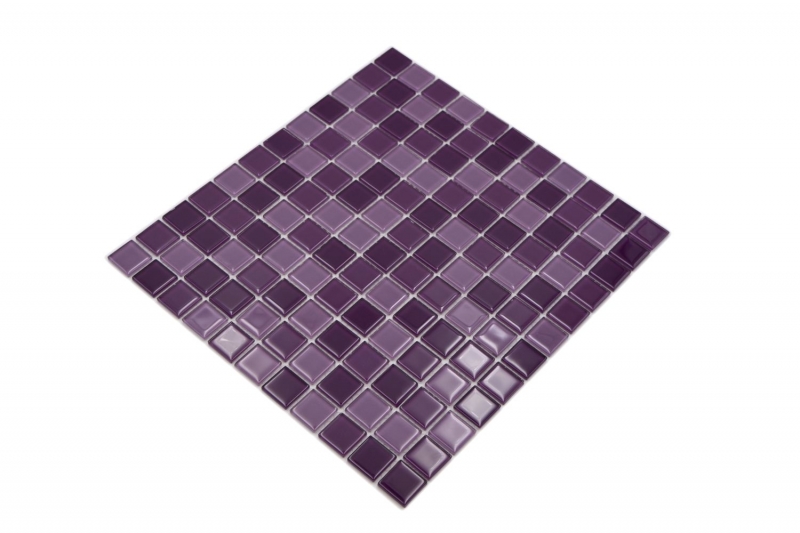 Hand-painted mosaic tile Translucent purple glass mosaic Crystal purple BATH WC Kitchen WALL MOS62-1104_m
