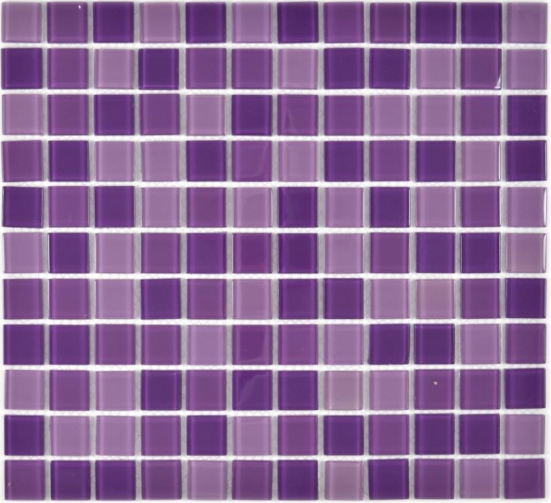 Hand-painted mosaic tile Translucent purple glass mosaic Crystal purple BATH WC Kitchen WALL MOS62-1104_m