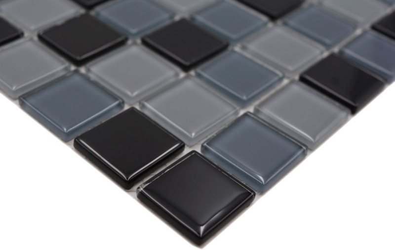 Hand-painted mosaic tile Translucent black Glass mosaic Crystal black BATH WC Kitchen WALL MOS62-0208_m