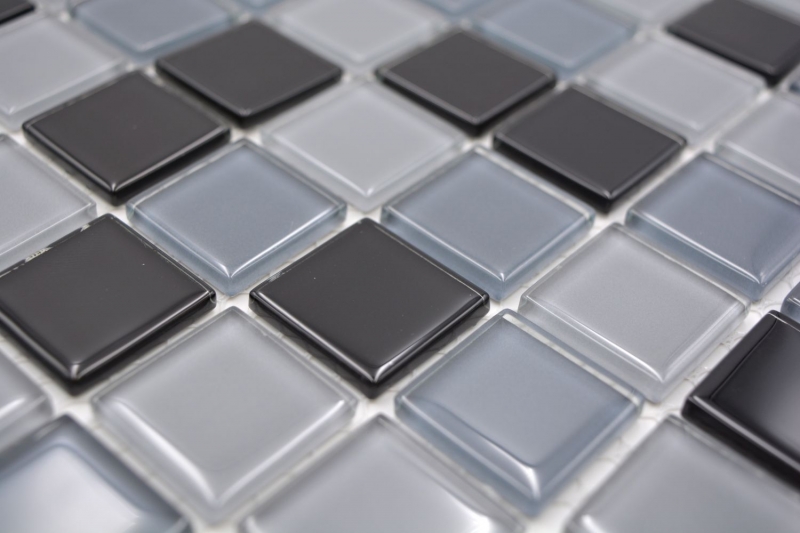 Hand-painted mosaic tile Translucent black Glass mosaic Crystal black BATH WC Kitchen WALL MOS62-0208_m
