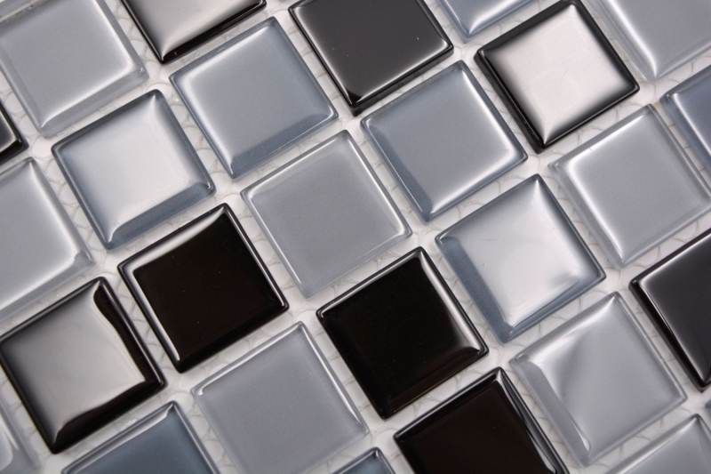 Hand-painted mosaic tile Translucent black Glass mosaic Crystal black BATH WC Kitchen WALL MOS62-0208_m
