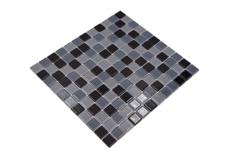 Hand-painted mosaic tile Translucent black Glass mosaic Crystal black BATH WC Kitchen WALL MOS62-0208_m
