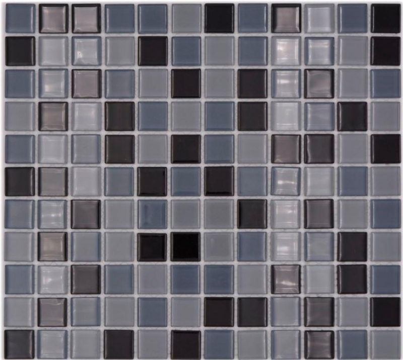 Hand-painted mosaic tile Translucent black Glass mosaic Crystal black BATH WC Kitchen WALL MOS62-0208_m