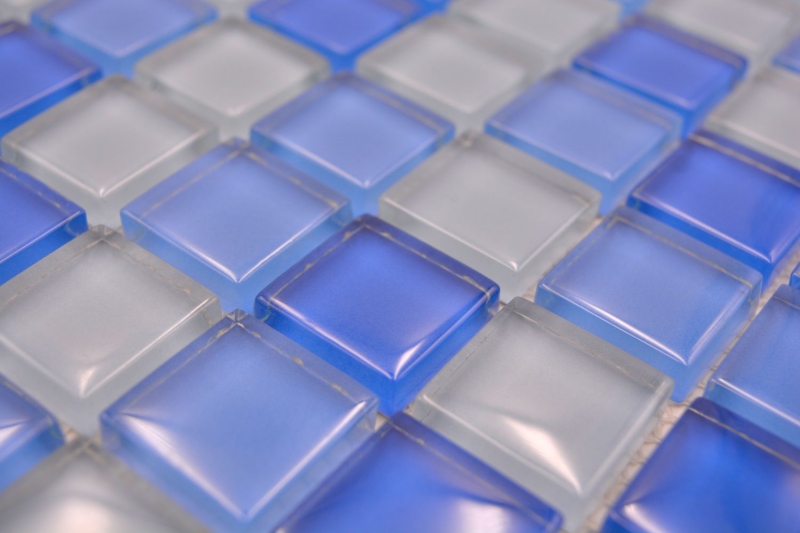 Hand-painted mosaic tile Translucent light blue Glass mosaic Crystal light blue BATH WC Kitchen WALL MOS72-0406_m