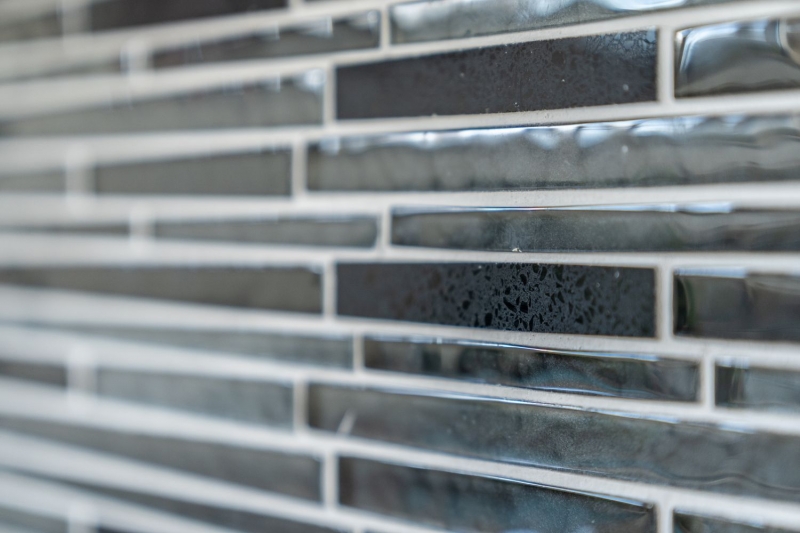 Hand-painted mosaic tile Translucent composite black Multistick glass mosaic Crystal Artificial black MOS86-MS89_m