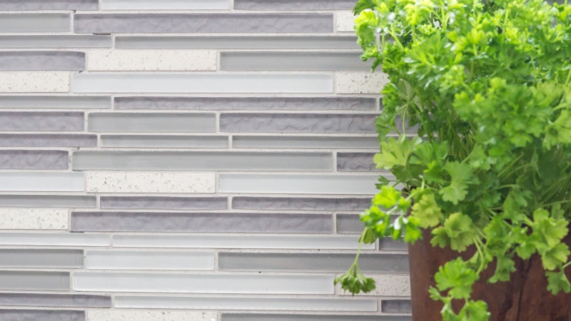 Hand-painted mosaic tile Translucent composite white Multistick glass mosaic Crystal Artificial white MOS86-MS90_m