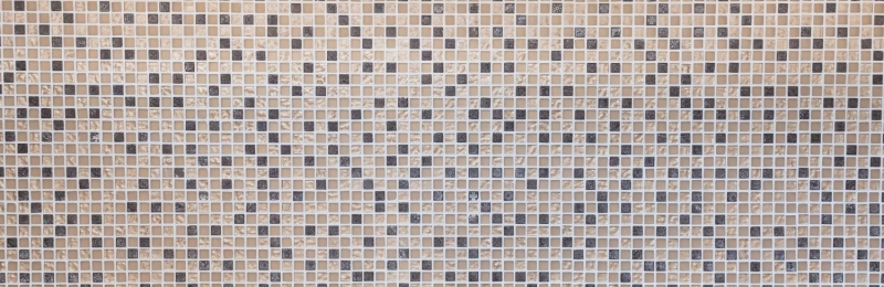 Hand-painted mosaic tile Translucent beige Glass mosaic Crystal Resin beige beige matt MOS92-1207_m