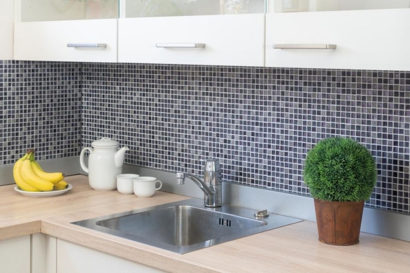 Hand pattern mosaic tile translucent purple glass mosaic Crystal Resin purple purple matt BATH WC kitchen WALL MOS92-1107_m