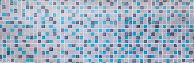 Hand-painted mosaic tile Tile backsplash Translucent blue-grey Glass mosaic Crystal Resin blue-grey MOS82-0402_m