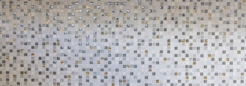 Hand-painted mosaic tile Tile backsplash Translucent light gray gold Glass mosaic Crystal stone EP light gray gold MOS92-HQ12_m