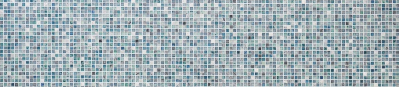 Hand-painted mosaic tile Tile backsplash Translucent green-blue Glass mosaic Crystal stone Cream green-blue MOS92-XCR1501_m