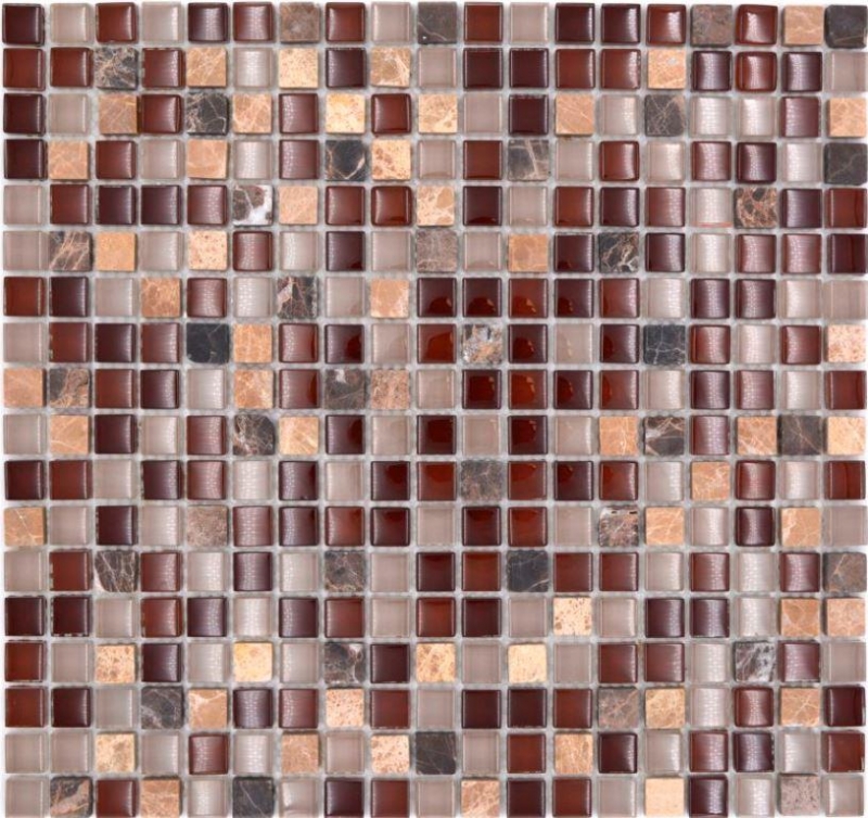 Hand-painted mosaic tile Tile backsplash Translucent brown Glass mosaic Crystal stone brown BATH WC Kitchen WALL MOS92-1304_m