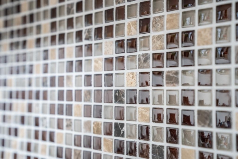 Hand-painted mosaic tile Tile backsplash Translucent brown Glass mosaic Crystal stone brown BATH WC Kitchen WALL MOS92-1304_m
