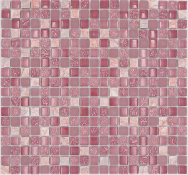 Hand-painted mosaic tile Translucent pink glass mosaic Crystal stone pink BATH WC Kitchen WALL MOS92-1002_m