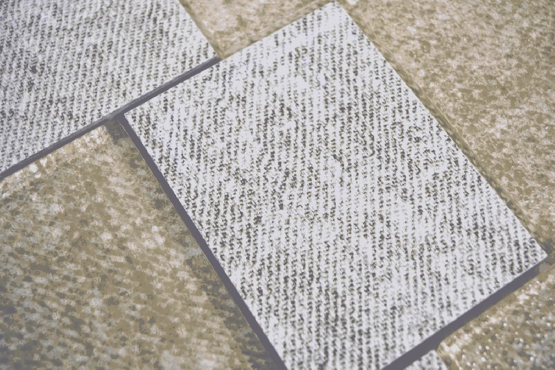 Hand pattern mosaic tile translucent ceramic beige rectangle glass mosaic Crystal ceramic beige MOS88J-1202_m