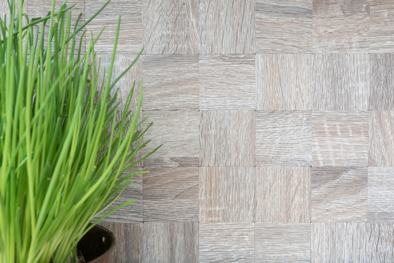 Hand sample tile mirror mosaic tile self-adhesive aluminum light gray metal wood look light MOS200-2222_m